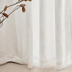 MYSKY HOME Extra Long Curtains for Living Room, Soft Cotton Fabric Boho Window - Image 5