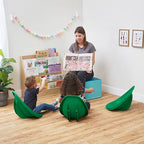 ECR4Kids Plastic Leaf Scoop Floor Rocker Seat, Classroom Furniture - Image 9