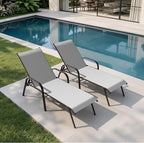 Crestlive Products Outdoor Chaise Lounge Chair, 5-Position Pool Lounge Chairs - Image 9