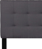 Flash Furniture Bedford Tufted Upholstered Queen Size Headboard in Dark Gray - Image 9