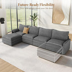 Vesgantti 142" Cloud Couch Sectional Modular Sofa, Comfy Sectional Couch - Image 8