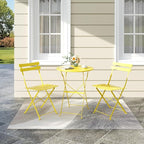Bistro Table and Chairs Set of 2, 3 Piece Outdoor/Indoor Folding Patio Bistro - Image 8