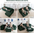 MAXYOYO Modular Sectional Sofa Couch, L Shaped Modern Cloud Couch - Image 3