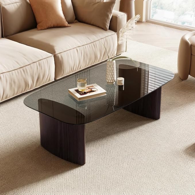 Modern Glass Coffee Table, Coffee Table by Honyee
