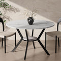 42" Round Dining Table for 2-4, Modern Kitchen Table by MECHYIN