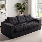 MAXYOYO Oversized Loveseat Sofa Couch, Upholstered Bean Bag Chair Cloud 3-Seat by MAXYOYO