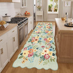 DUKINO 3x8 Kitchen Runner Rug, Soft Floral Washable Rug - Image 5