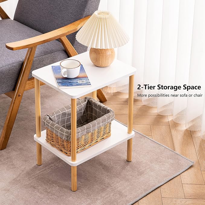 Apicizon 2 Tier End Table Set of 2, Small Side Table - Image 8