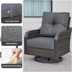 Outdoor Swivel Rocker Chairs, Wicker Swivel Rocking Chairs - Image 4