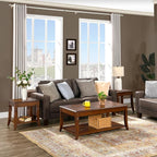 Mid-Century Modern Coffee Table Set of 3, 3-Piece Solid Wood Living Room Table - Image 9