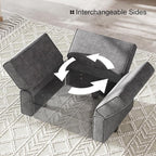 Belffin Fabric Modular Sectional Sofa Storage Ottoman Module Couch Side - Image 8