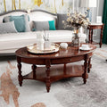 PADMA HOUSE Solid Wood Oval Coffee Table by PADMAHOUSE