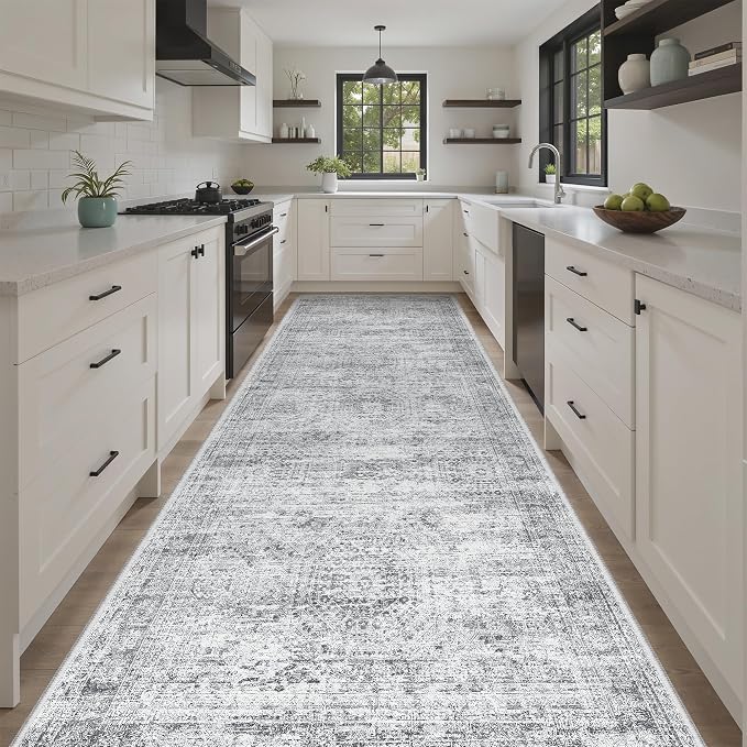 Soalmost Washable Hallway Runner Rug 4x10 Kitchen Entry Rugs Non-Slip, Stain by Soalmost