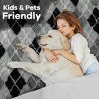 6x9 Large Black and Grey Fluffy Area Rug Non-Slip - Image 6