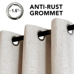 H.VERSAILTEX Linen Curtains 100% Blackout Curtains - Image 3