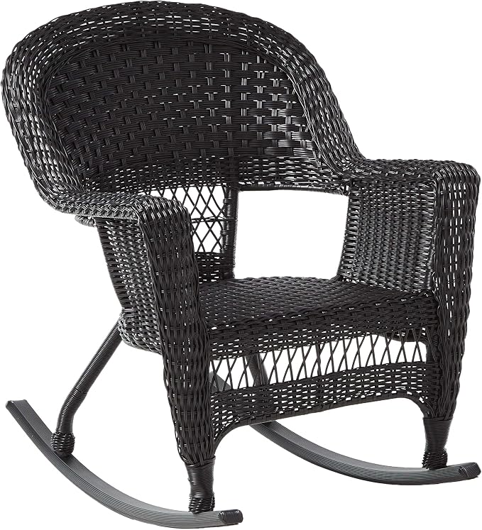 Jeco 3 Piece Rocker Wicker Chair Set - Image 4
