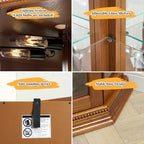 Glass Corner Display Cabinet - Image 7
