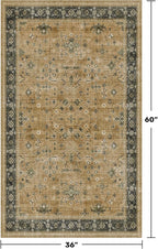 Boho Natural Earthy 3x5 Entryway Rug, Washable Mudroom Area Rug, Modern Vintage - Image 2