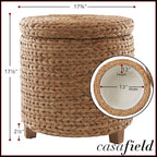 Casafield 17" Round Storage Ottoman - Image 3