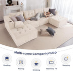 MAXYOYO 129.5" Modular Sectional Sofa Couch, U Shaped Modern Cloud Couch - Image 7