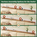 SUPERJARE 102.4 Inch Sofa Table - Image 6