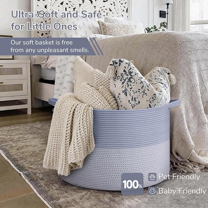 INDRESSME 115L Extra Large Rope Basket, Organizing Storage - Image 5
