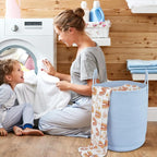 XUANGUO Cotton Rope Laundry Basket Hamper - Image 4