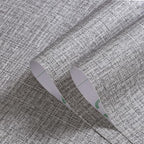 Grey Grasscloth Peel and Stick Wallpaper Gray Contact Paper 472inch Waterproof - Image 3