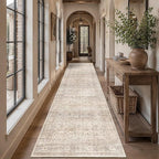 Schweek 3x12 Hallway Runner Rugs Washable Beige Kitchen Runners Non Slip | Low by Schweek