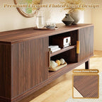 PRAISUN 54 Inch TV Stand for 50, 55 Inch TV, Fluted Entertainment Center - Image 7