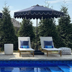 PURPLE LEAF Patio Chaise Lounge French Outdoor Lounger 1 Piece Wood-Grain - Image 2