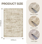 3x5 Rug for Entryway, Washable Area Rug, Living Room, Dining Room, Neutral Rug - Image 2
