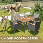 Devoko 5 PCS Furniture, Patio Conversation Set - Image 3