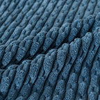 Set of 4 Blue Decorative Throw Pillow Covers 12x20 Inch Corduroy Pillow Covers - Image 4