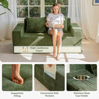 MAXYOYO Loveseat Sofa Bed, 4 in 1 Convertible Boneless Couch Folding Recliner - Image 7