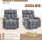 Massage Rocking Recliner Chair, Ergonomic Recliners Sofa - Image 2