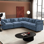 Ihanherry 114" V-Shaped Modern Sofa Modular Sectional Cloud Couch by iHanHerry
