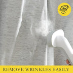 NICETOWN Grey Full Shade Room Warming Linen Curtain Panels 84 inches Long - Image 7