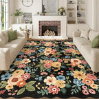 DUKINO 8x10 Area Rug for Living Room, Floral Washable Rug Non Slip, Low Pile - Image 8