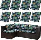 8PCS Patio Cushion Covers.Patio Furniture Couch SeatSlipcovers | Washable by SUKAIKEQA