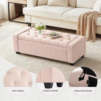 Huatean Home 48" Ottoman with Storage, Upholstered Entryway Bench with Seating - Image 4