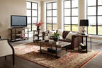 Alaterre Furniture Stowe 42-Inch Reclaimed Wood Coffee Table, Durable Metal Legs - Image 4