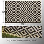 SAND MINE Reversible Mats with Led Strip Lights, Plastic Straw Rug, Modern Area - Image 2
