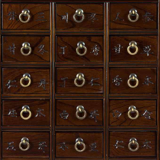 Red Lantern Korean Style 18 Drawer Herbal Medicine Chest - Image 9