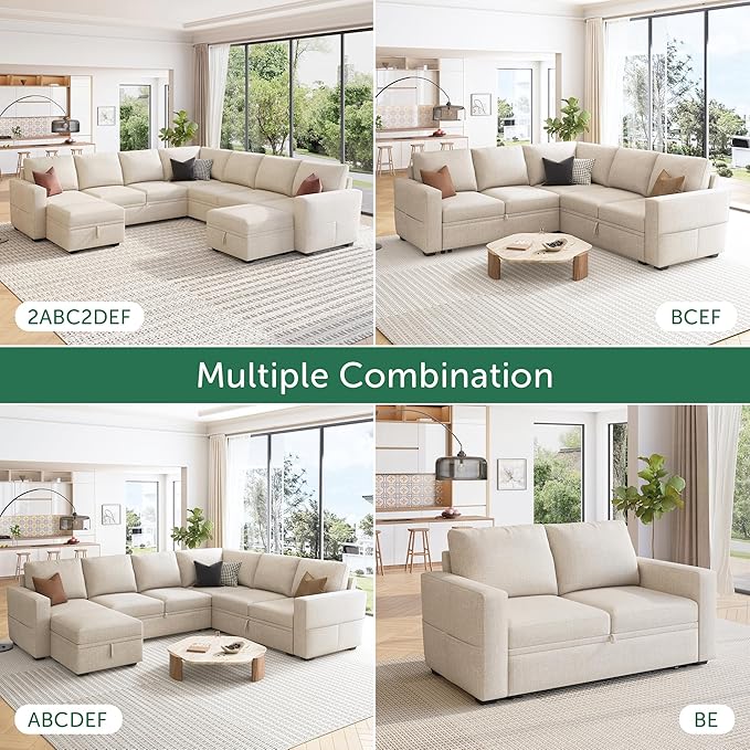 HONBAY Modular Sectional Sleeper Sofa - Image 5