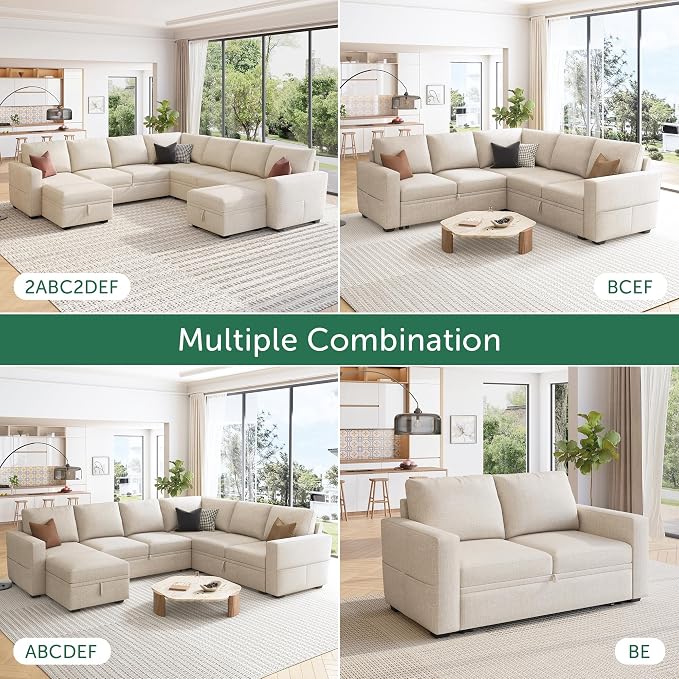 HONBAY Modular Sectional Sleeper Sofa - Image 4