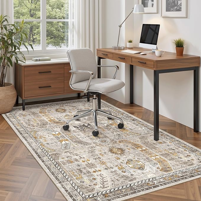 Madane Area Rug 4x6 Washable Rugs Vintage - Image 4