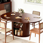 Extendable Round Dining Table for 2-4-6, 63 Inch Dining Room Kitchen Table by WildhomeYourHomeFurnishingSolution