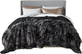 Bedsure GentleSoft Fluffy Tie Dye Black Blankets Queen Size by Unknown