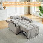 oaaktu Large Size Convertible Sleeper Chair Futon Sofa Bed, Comfortable Thick - Image 5